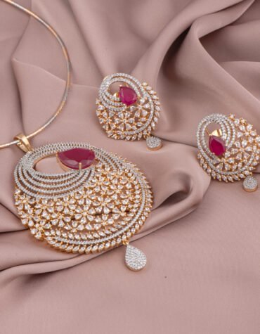 CZ with Ruby Pendant