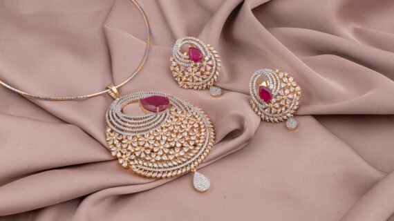 CZ with Ruby Pendant