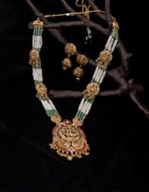 Temple Jewellery Multi-Layered Pearl Chain