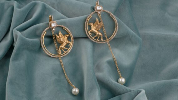 Gold Plated AD & Kundan Earrings