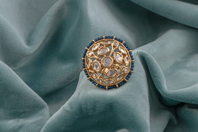 Kundan Adjustable Ring
