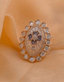 Kundan Pearl Oval Ring