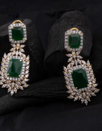 Emerald Green Crystal Statement Drop Earrings
