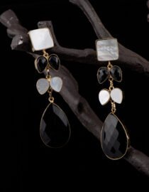 Monochrome Onyx & Shell Drops