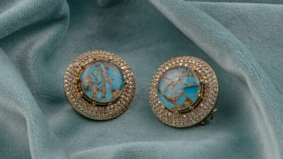 Turquoise Mosaic Studs