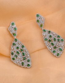 Rodium Polished AD Earring