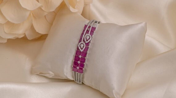 Rhodium Polished AD Bracelet