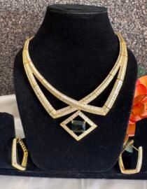 Gold plated Cubic Zirconia Necklace set