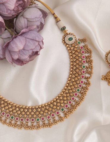 24 Carat Gold Polished Kundan Heritage Jewellery