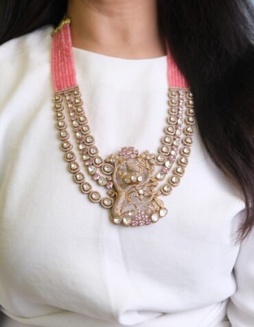 Peacock Designer Layered Necklace Set
