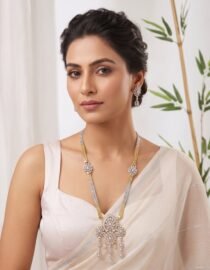Dual Tone Designer Necklace Set