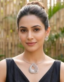 Designer Leaf Pendant Necklace Set