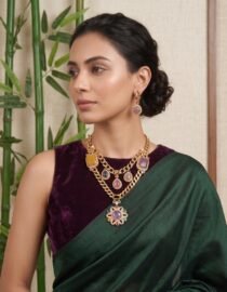 Layered Designer Chain Necklace Set
