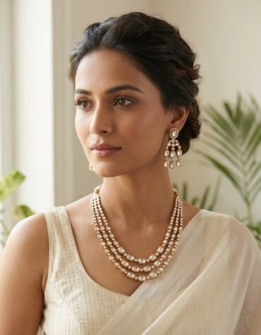 Royal Cascade Polki Necklace Set