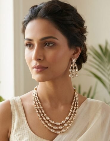 Royal Cascade Polki Necklace Set