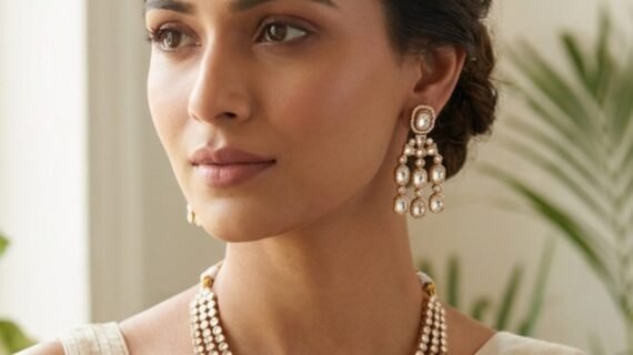Royal Cascade Polki Necklace Set
