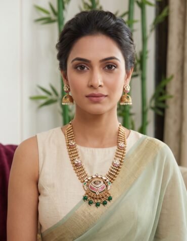 Antique Temple Pendant Necklace Set