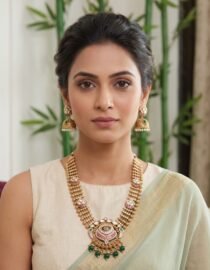 Antique Temple Pendant Necklace Set